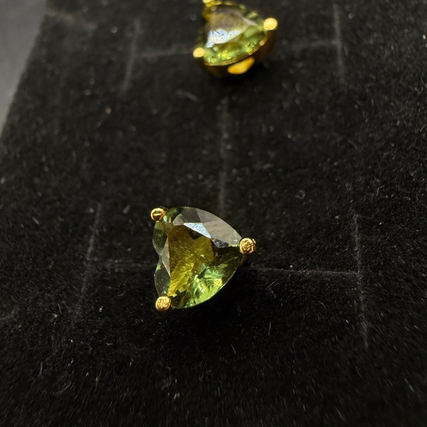 Moldavite Heart S925 Certified Earrings