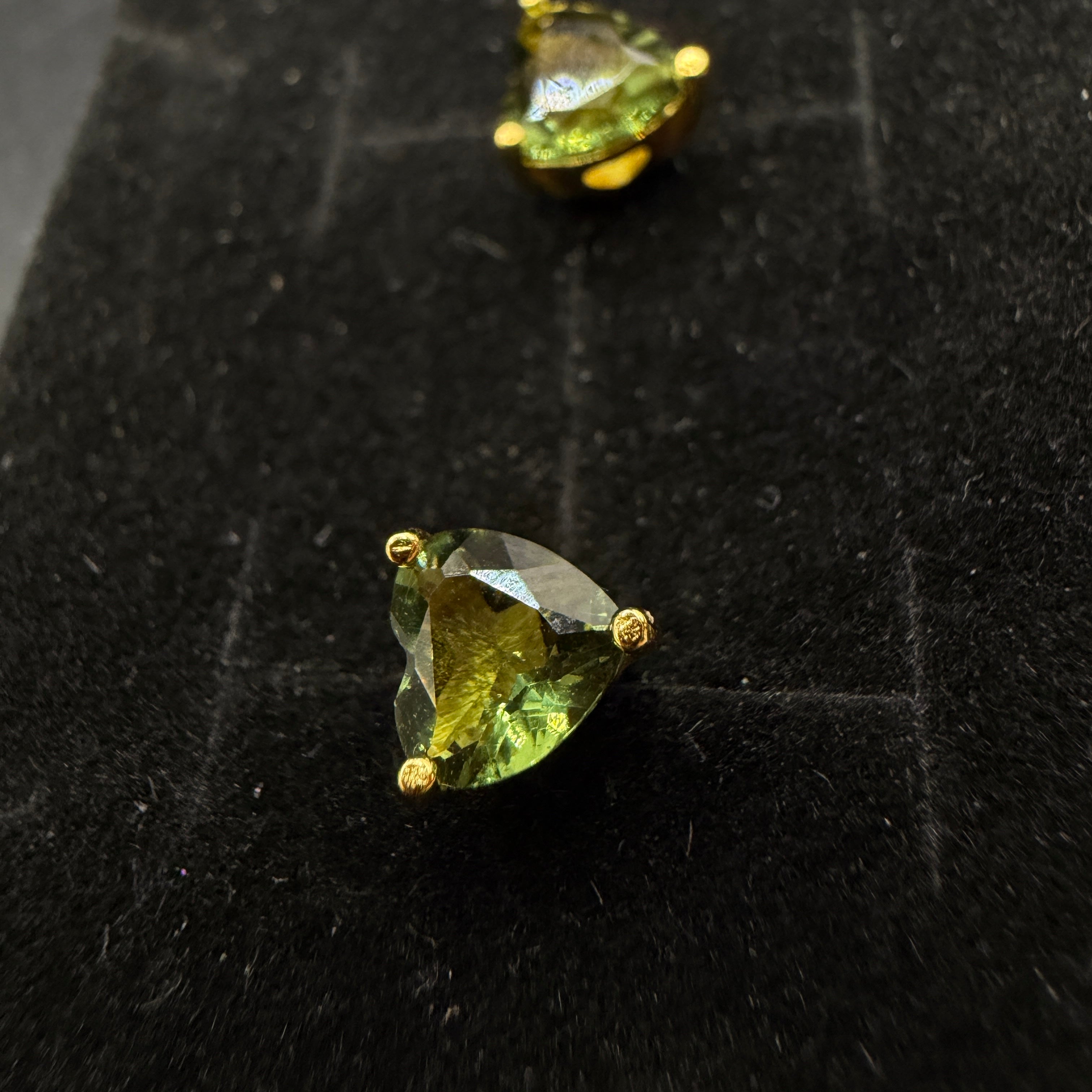 Moldavite Heart S925 Certified Earrings