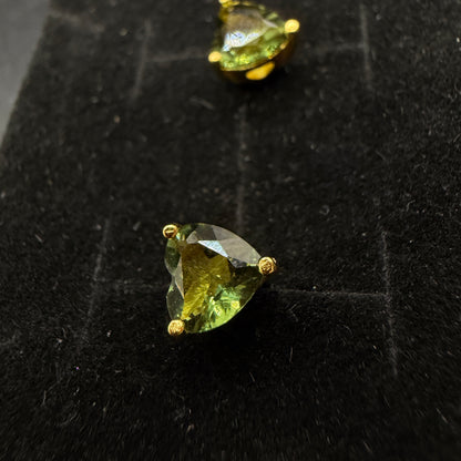 Moldavite Heart S925 Certified Earrings