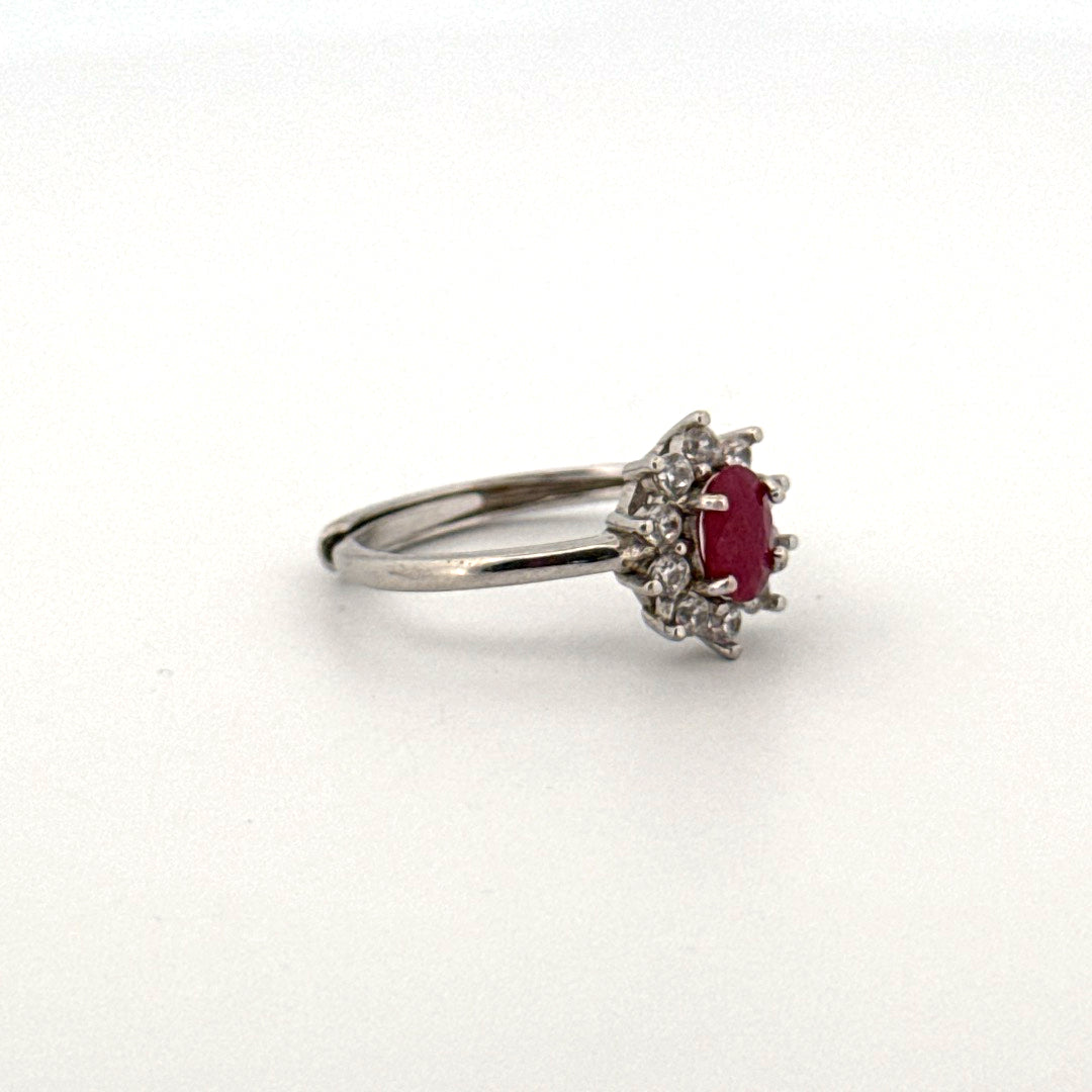 Ruby S925 Certified Adjustable Ring