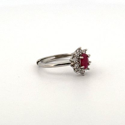 Ruby S925 Certified Adjustable Ring
