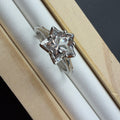 Clear Quartz Star S925 Adjustable Ring