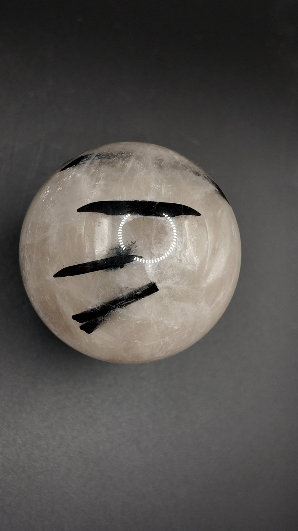 Black Tourmaline in Quartz Sphere