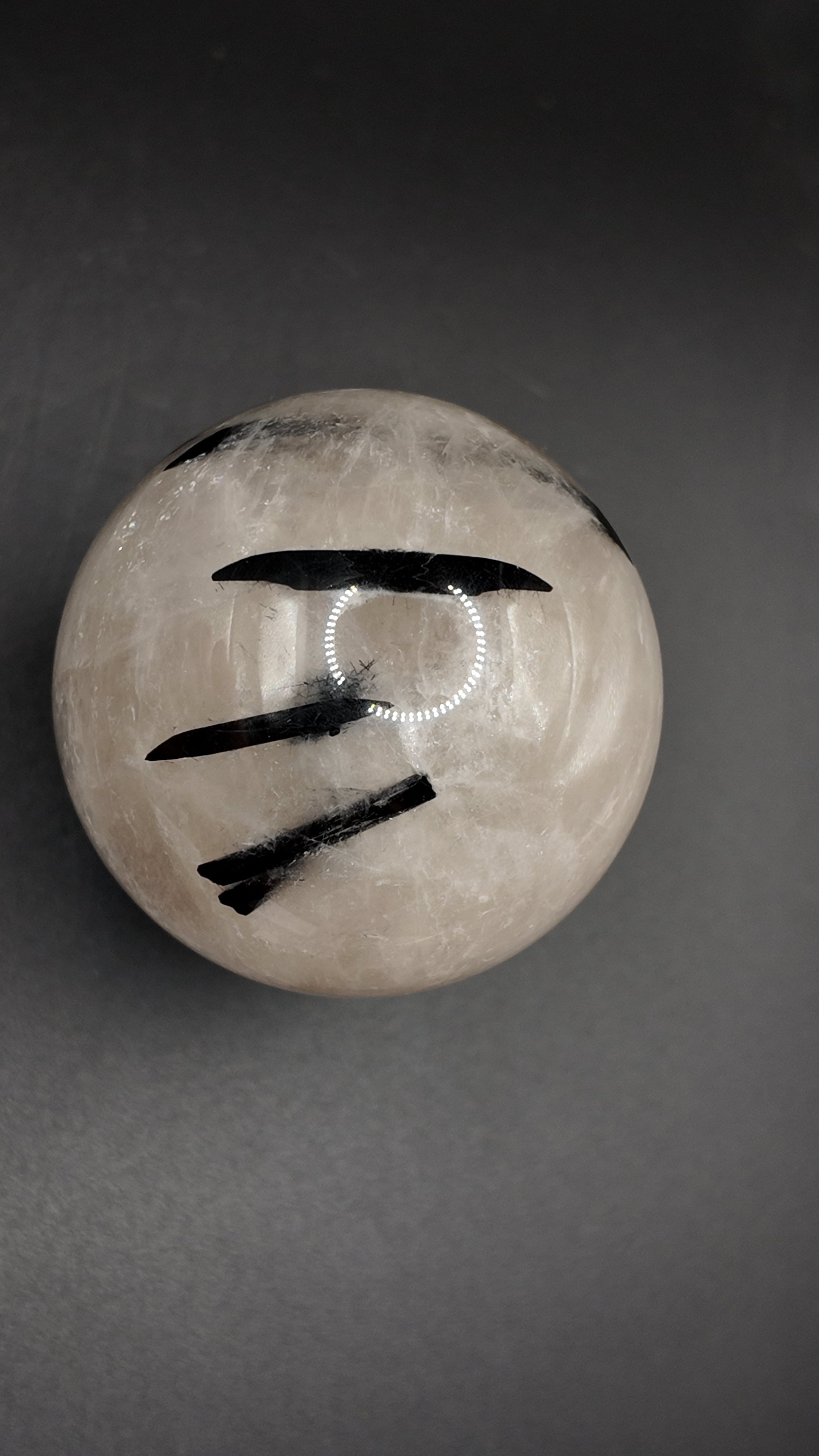 Black Tourmaline in Quartz Sphere