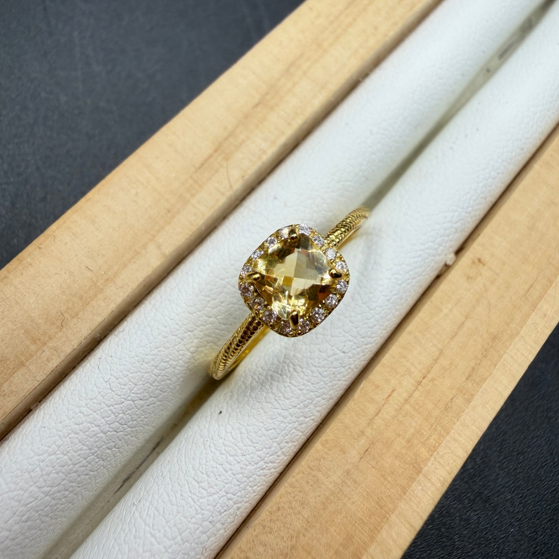 Citrine S925 Adjustable Ring