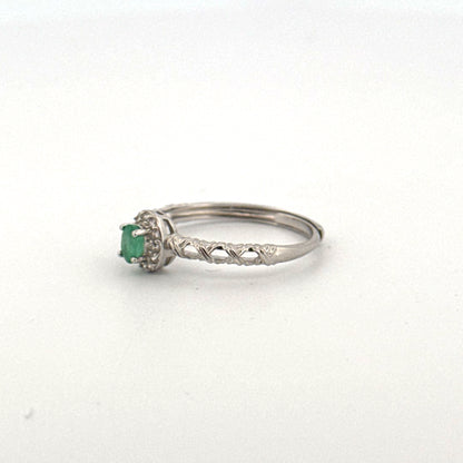 Emerald S925 Adjustable Ring