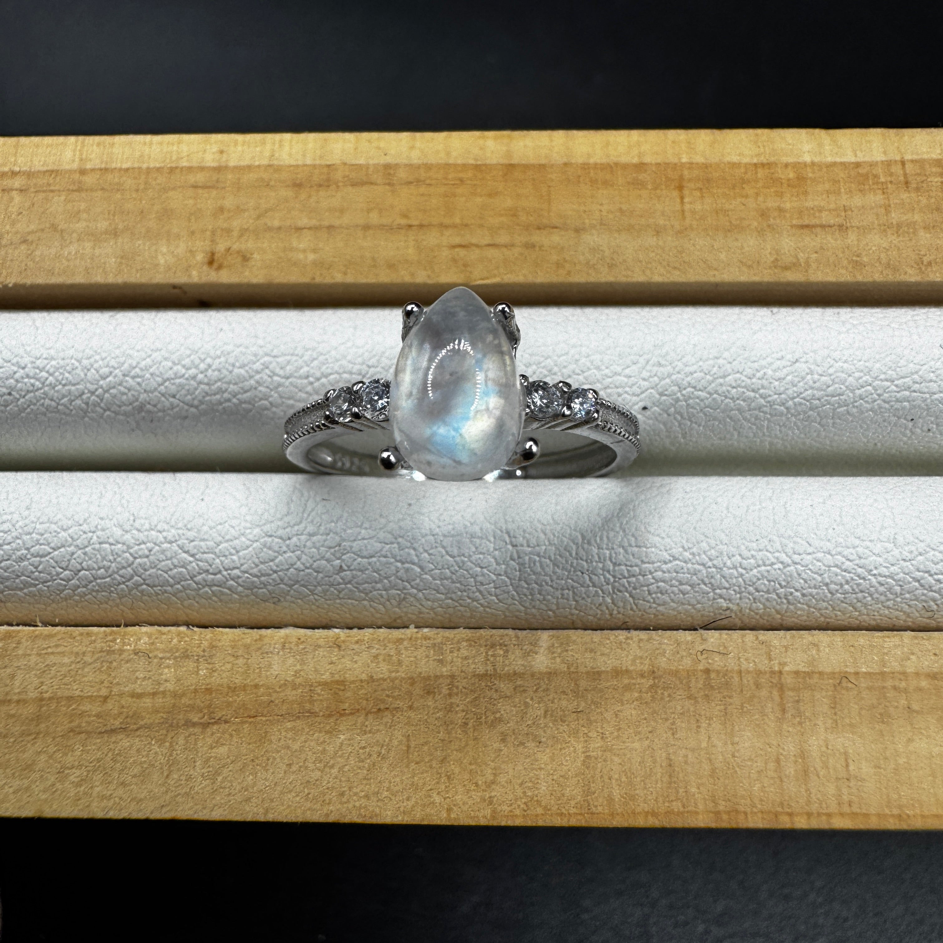 Moonstone S925 Adjustable Ring