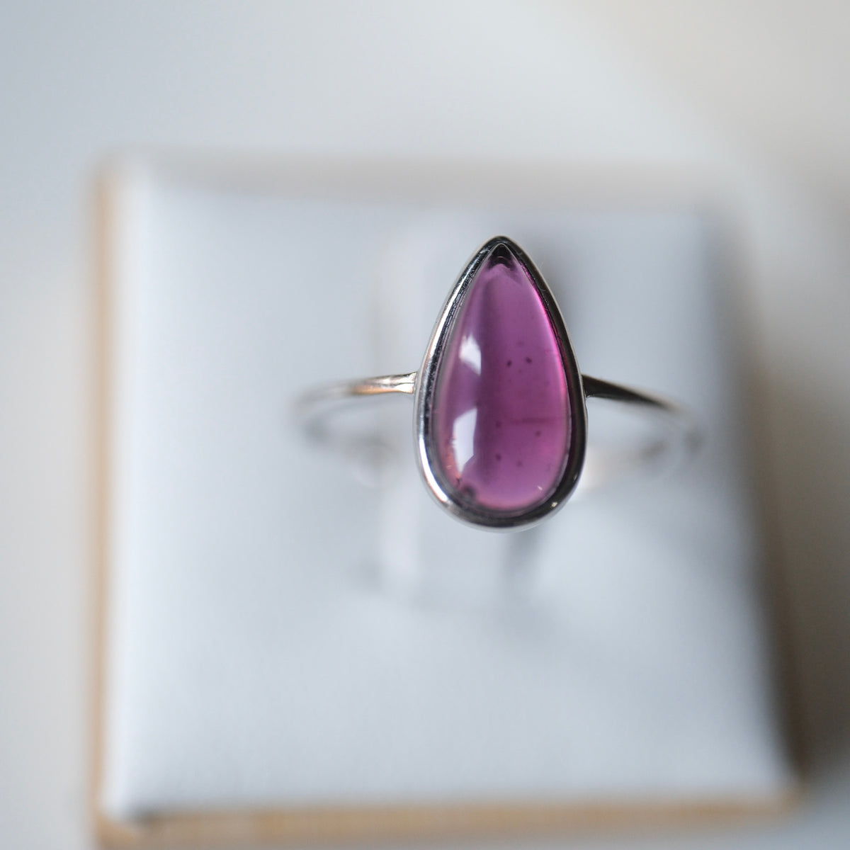Rhodolite Garnet S925 Adjustable Ring | Grounding | Confidence | Passion