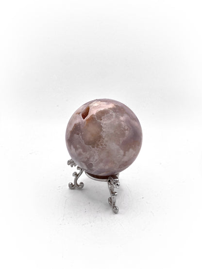 Flower Agate Pink Amethyst Sphere