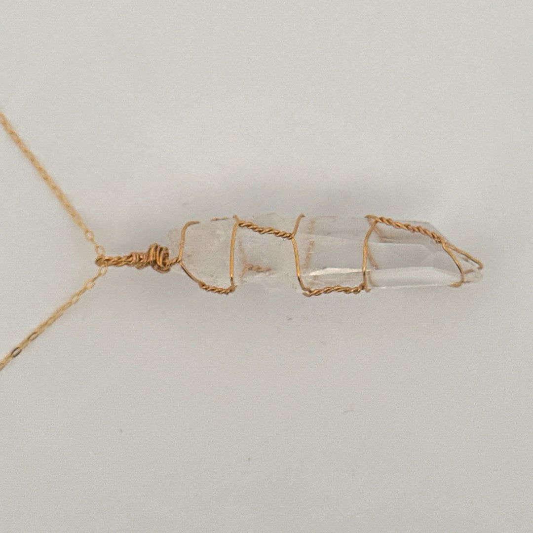 Lemurian Gold Handmade Necklace on S925 Chain