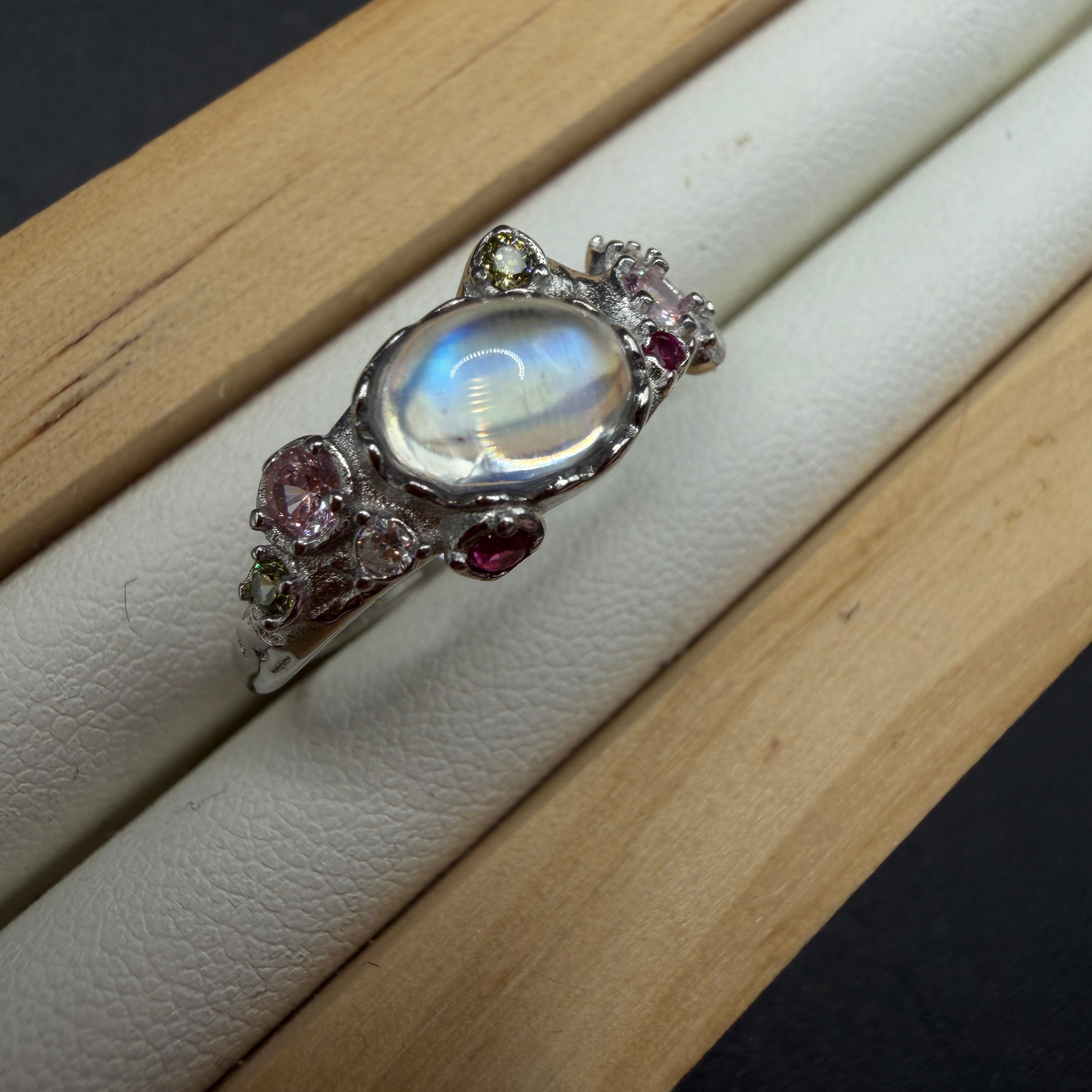 Moonstone S925 Adjustable Ring