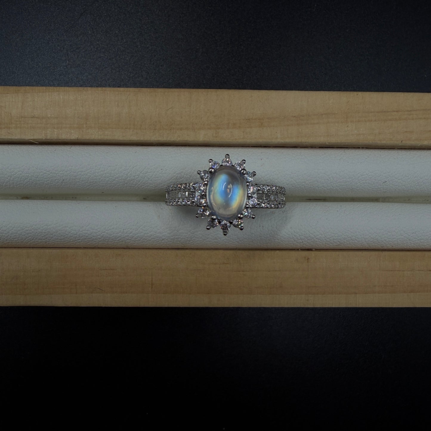 Moonstone S925 Certified Adjustable Ring