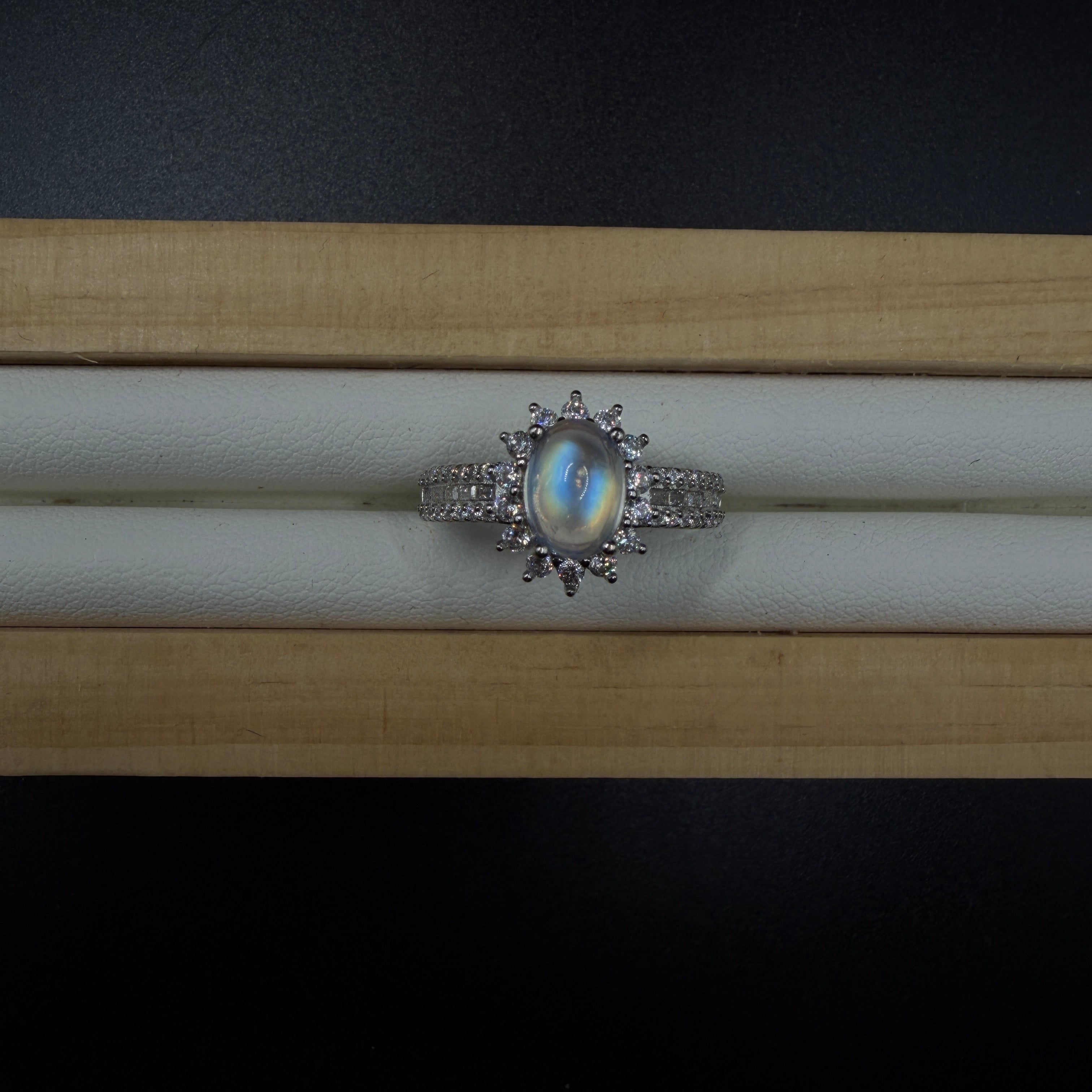 Moonstone S925 Certified Adjustable Ring