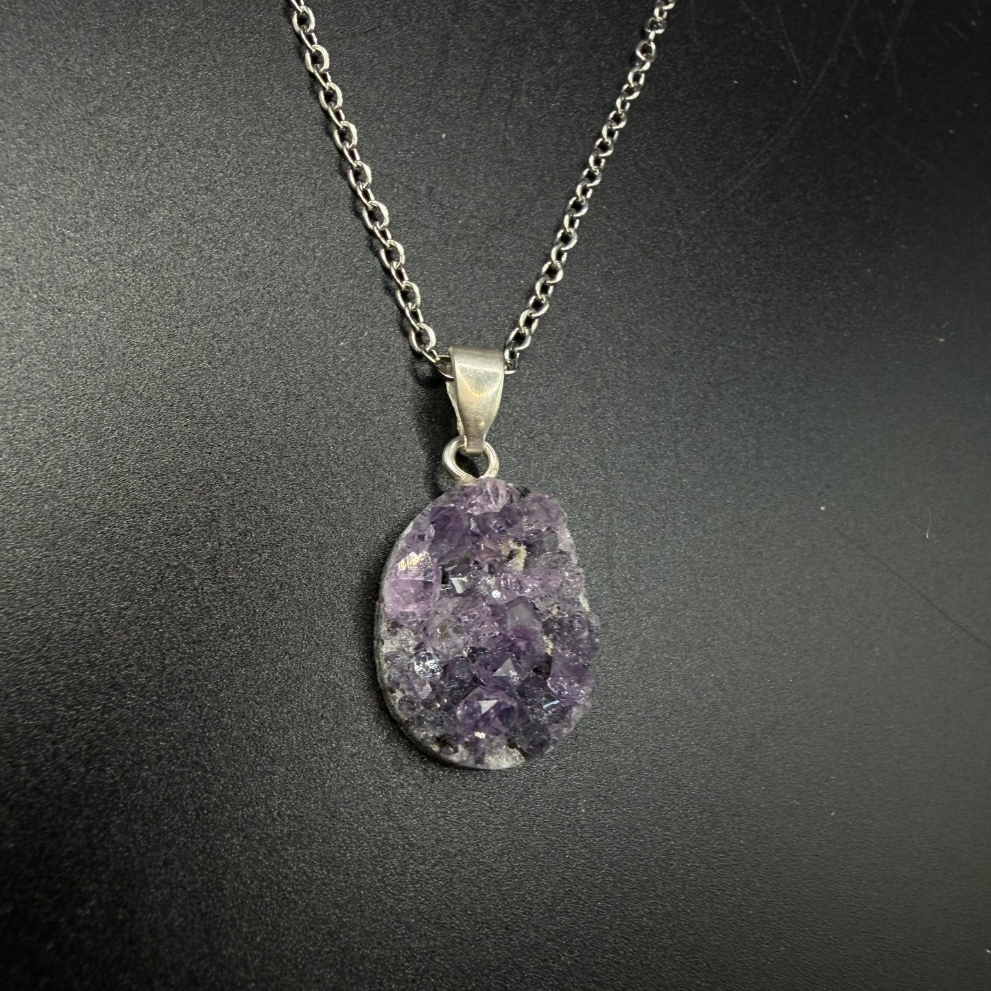 Amethyst Cluster S925 Necklace