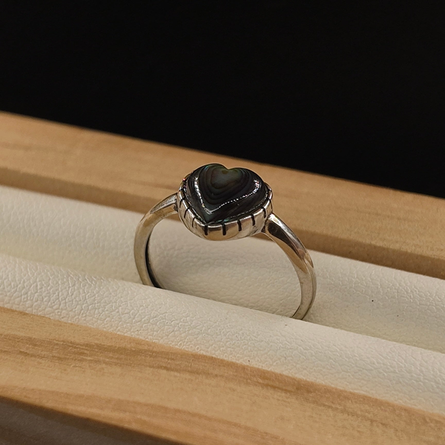 Abalone Shell S925 Adjustable Ring