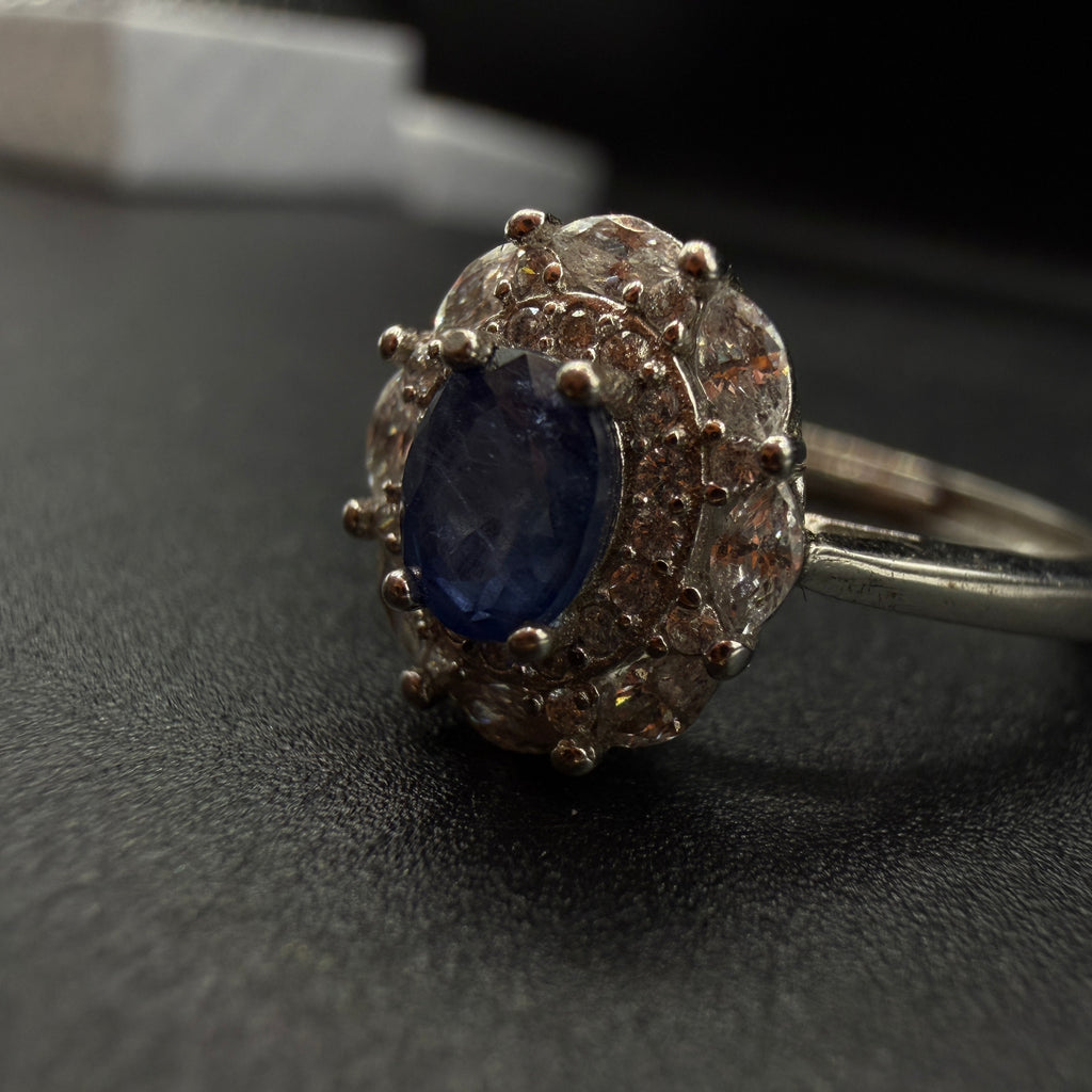 Sapphire S925 Adjustable Ring