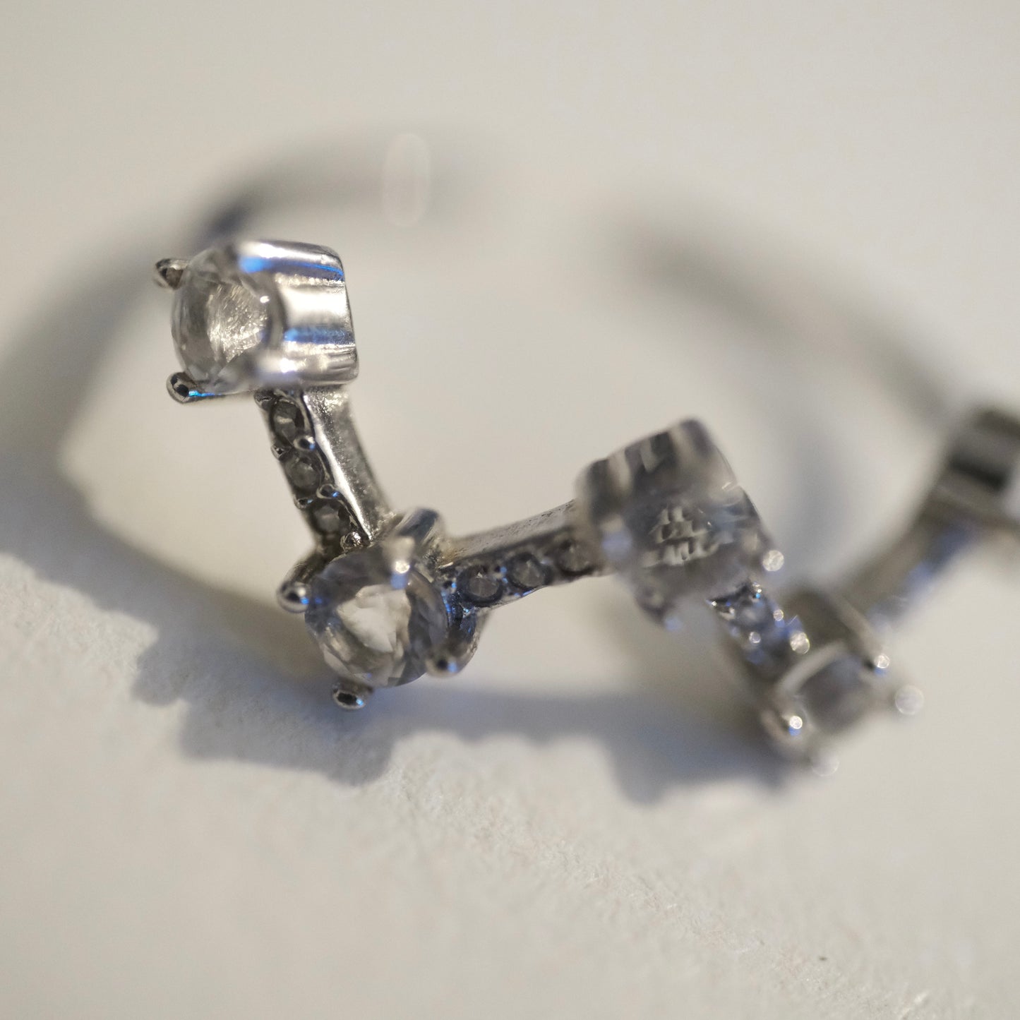 Clear Quartz S925 Adjustable Ring