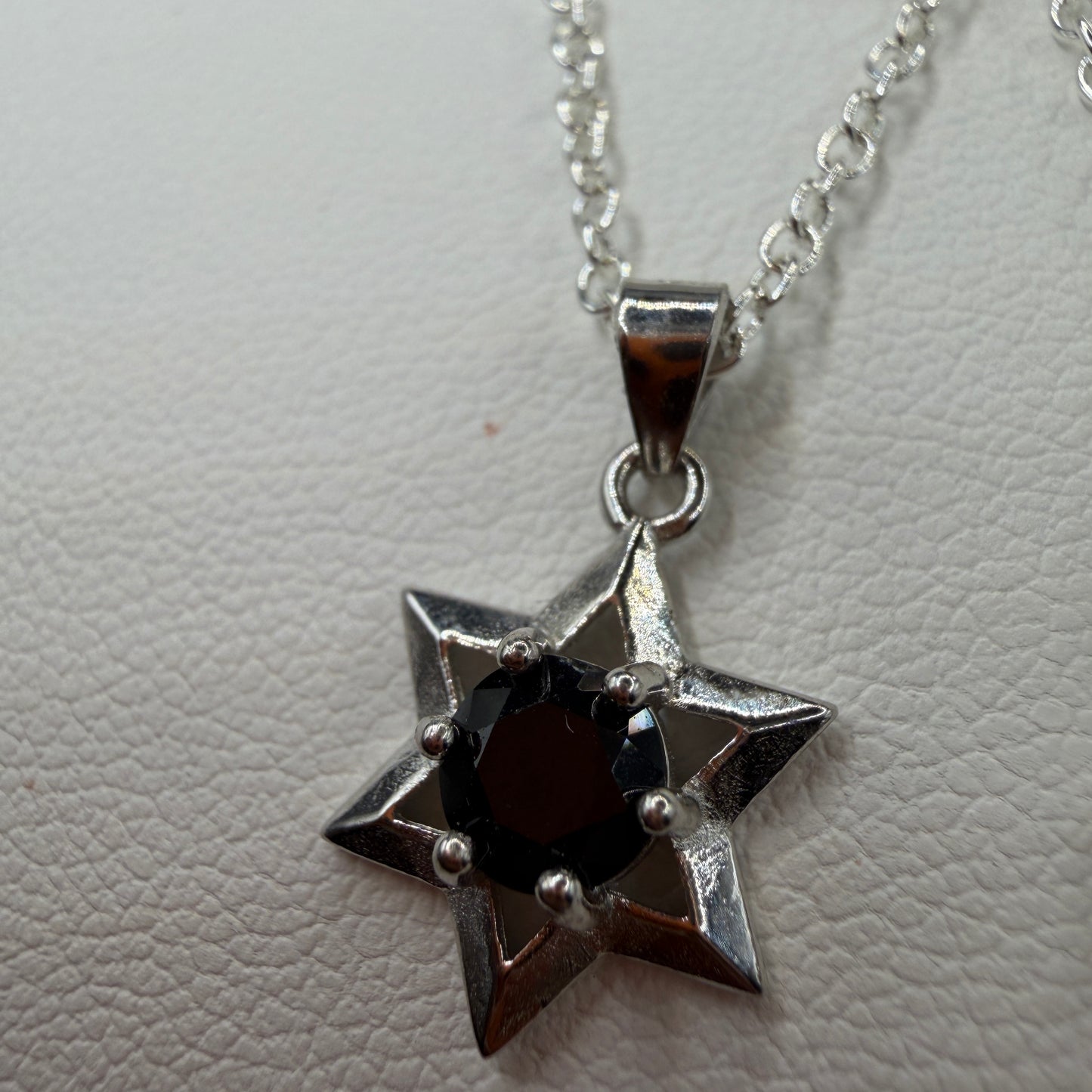 Black Spinel / Aquamarine S925 Necklace