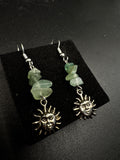 Green Aventurine Sun Earrings