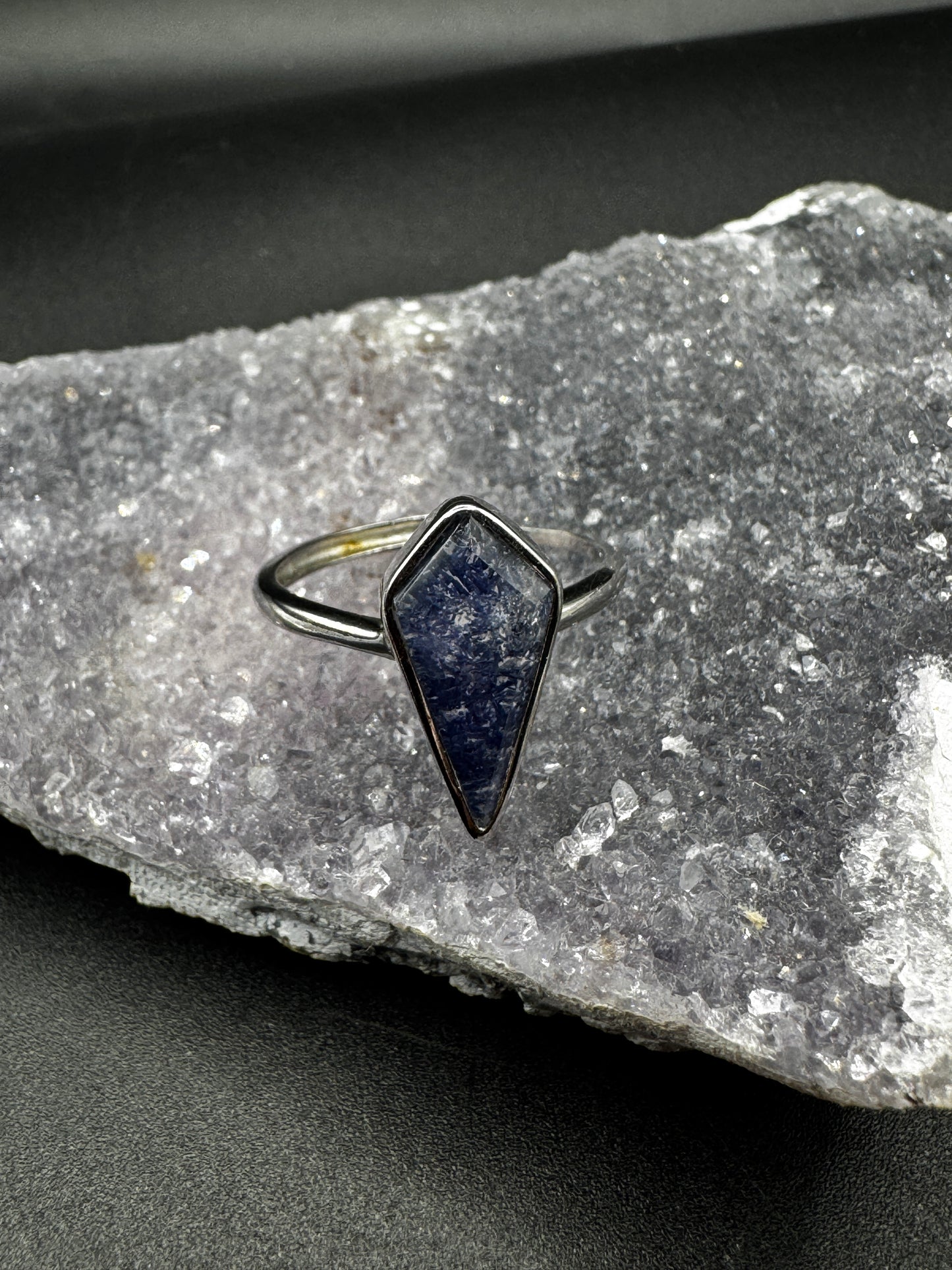 Dumortierite S925 Adjustable Certified Ring