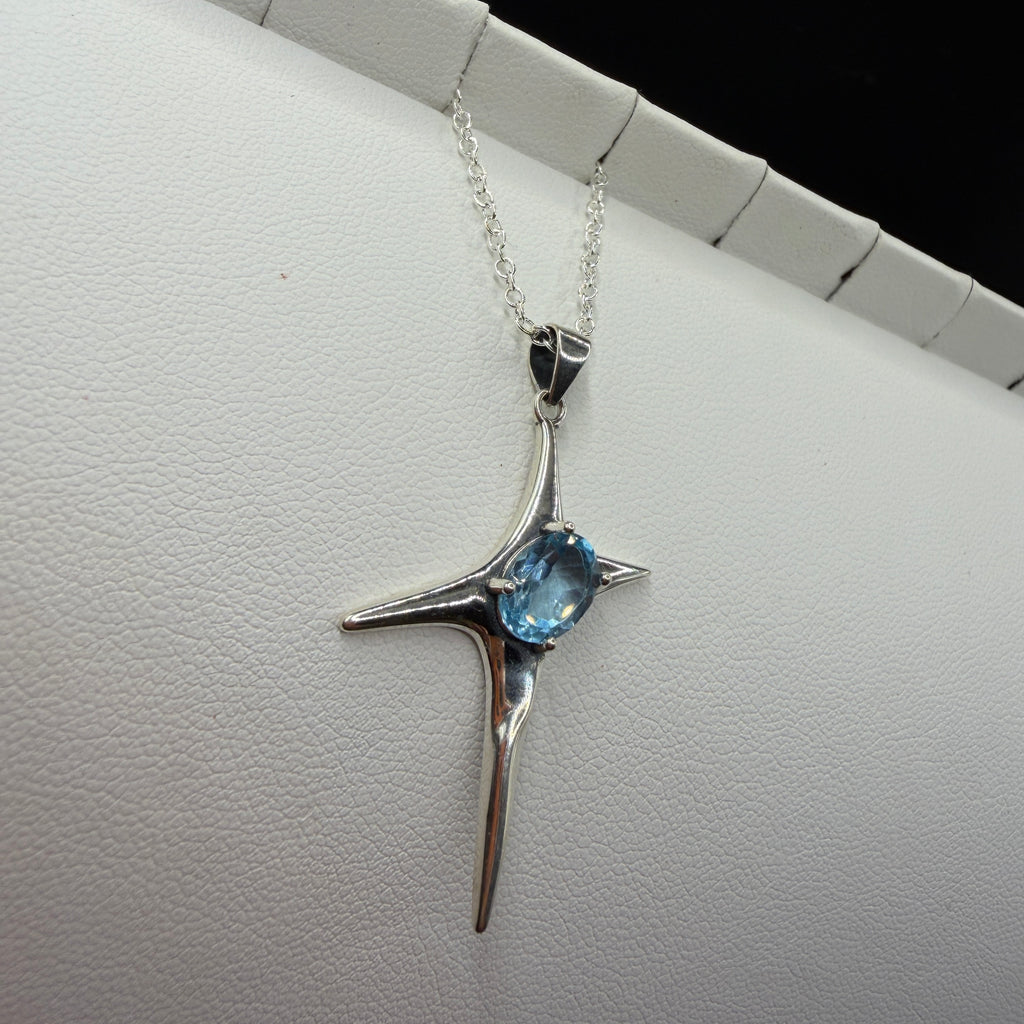 Aquamarine Star S925 Necklace