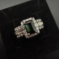 Green Tourmaline S925 Certified Adjustable Ring