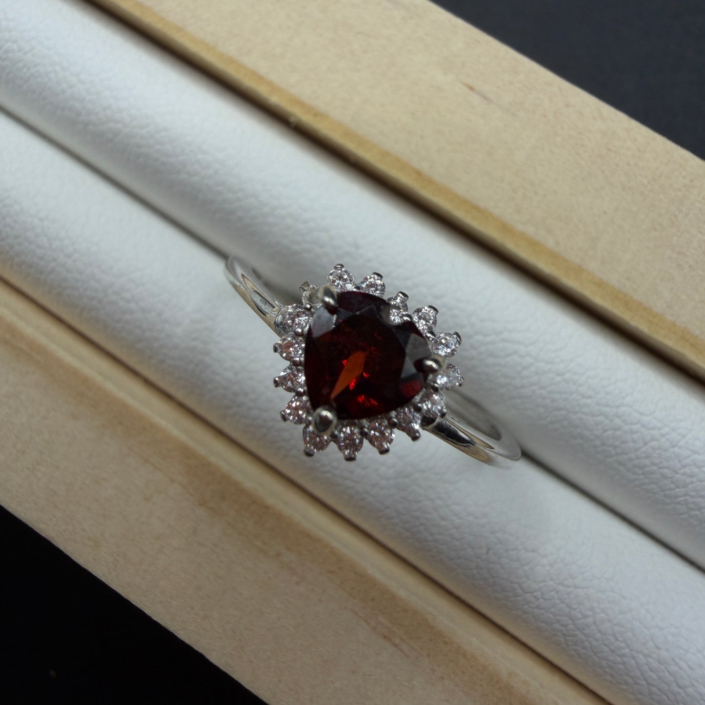 Garnet S925 Adjustable Ring