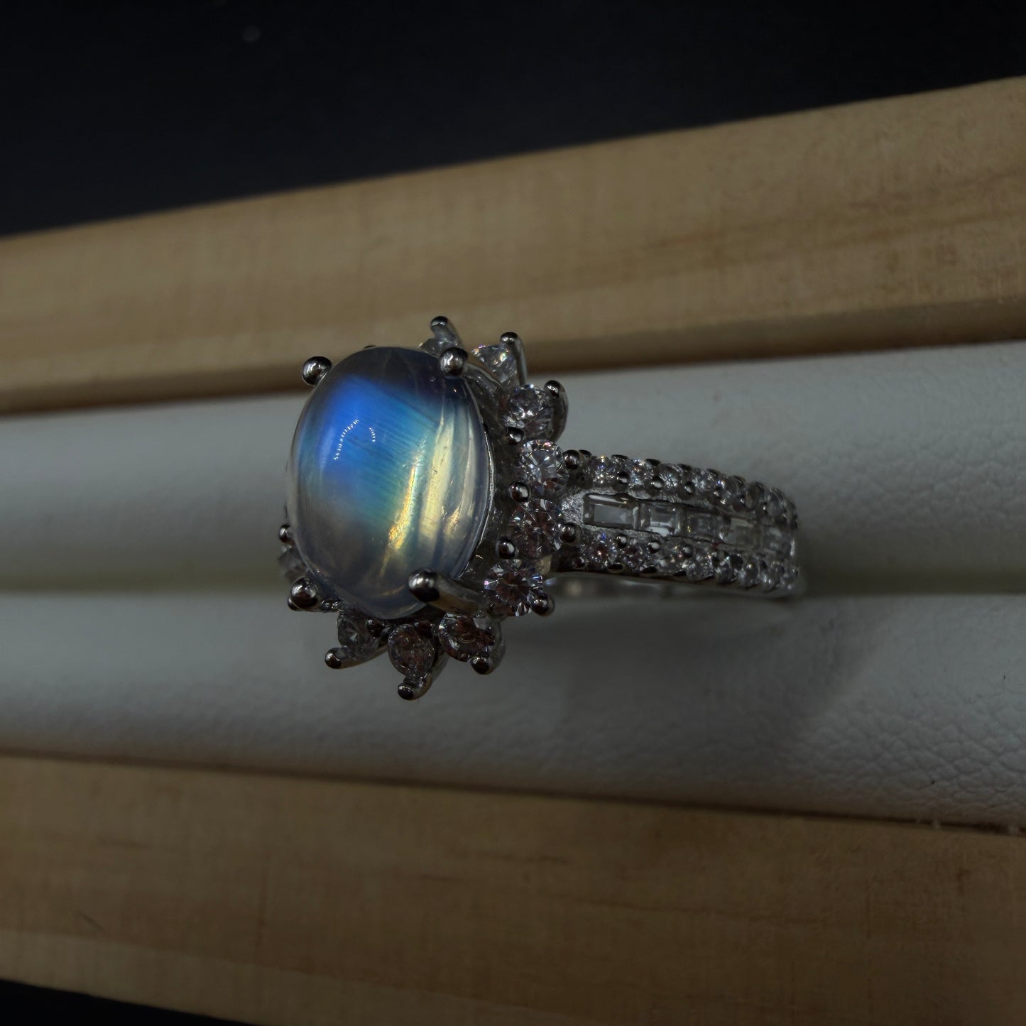 Moonstone S925 Certified Adjustable Ring