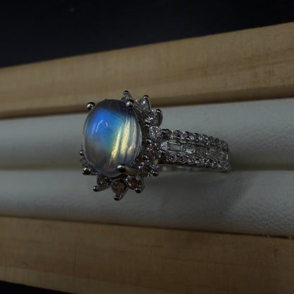 Moonstone S925 Certified Adjustable Ring