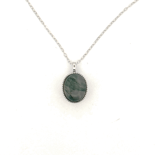 Moss Agate S925 Necklace
