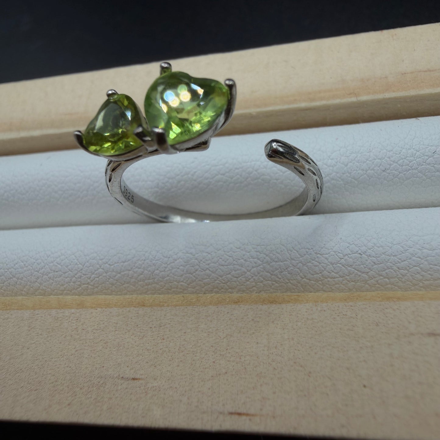 Peridot S925 Adjustable Ring
