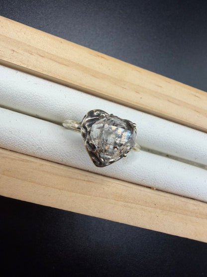 Herkimer Diamond S925 Adjustable Ring