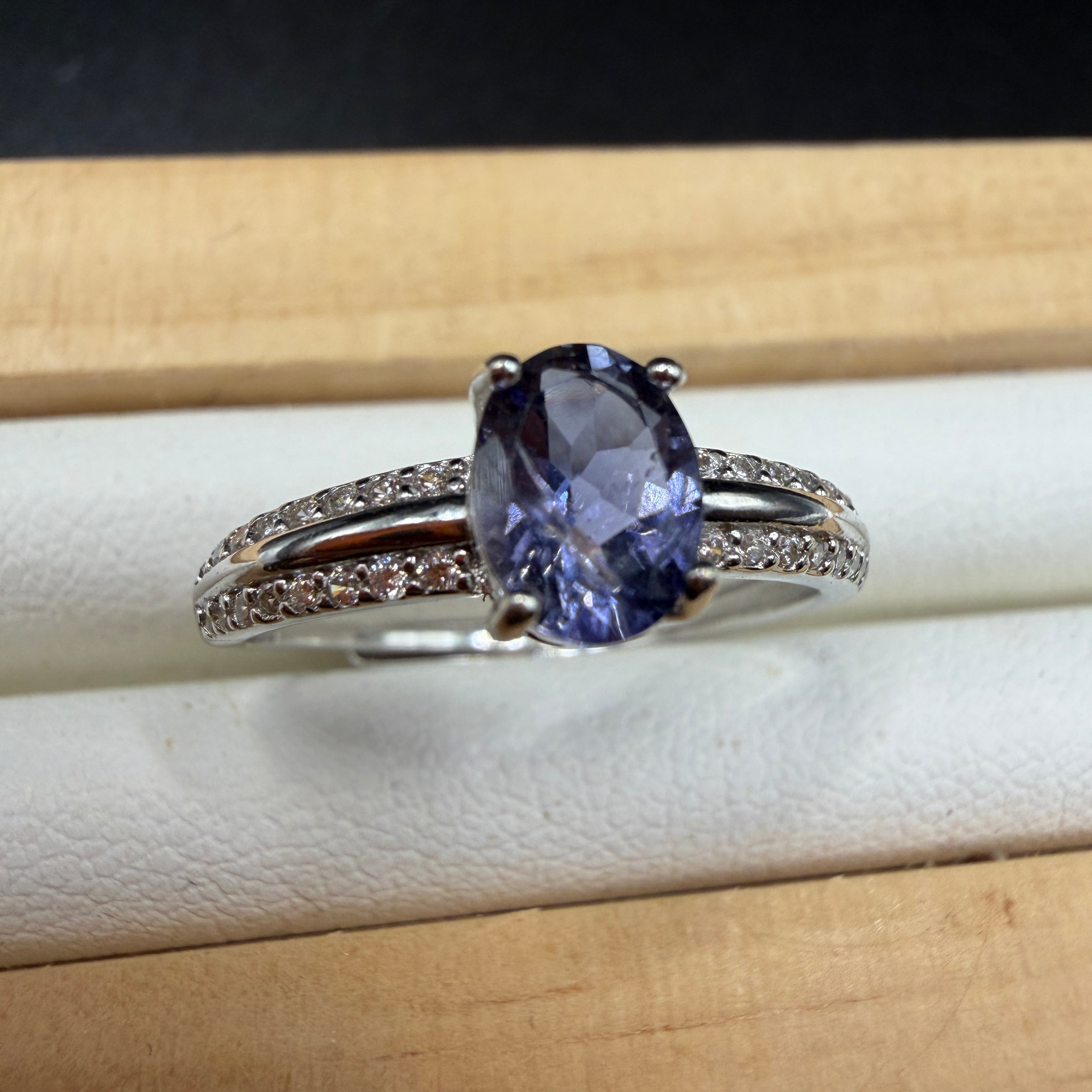 Tanzanite S925 Adjustable Ring