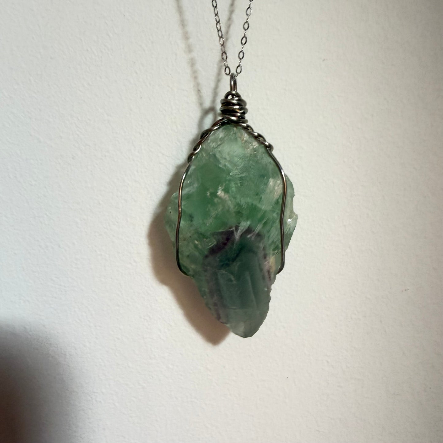 Fluorite Handmade Necklace on S925 Chain
