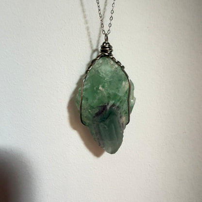 Fluorite Handmade Necklace on S925 Chain
