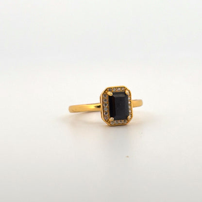 Black Spinel S925 Adjustable Ring