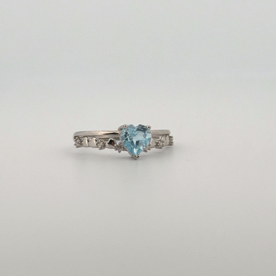 Blue Topaz S925 Adjustable Ring