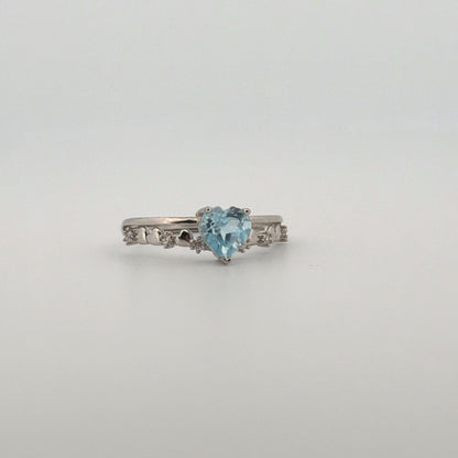 Blue Topaz S925 Adjustable Ring