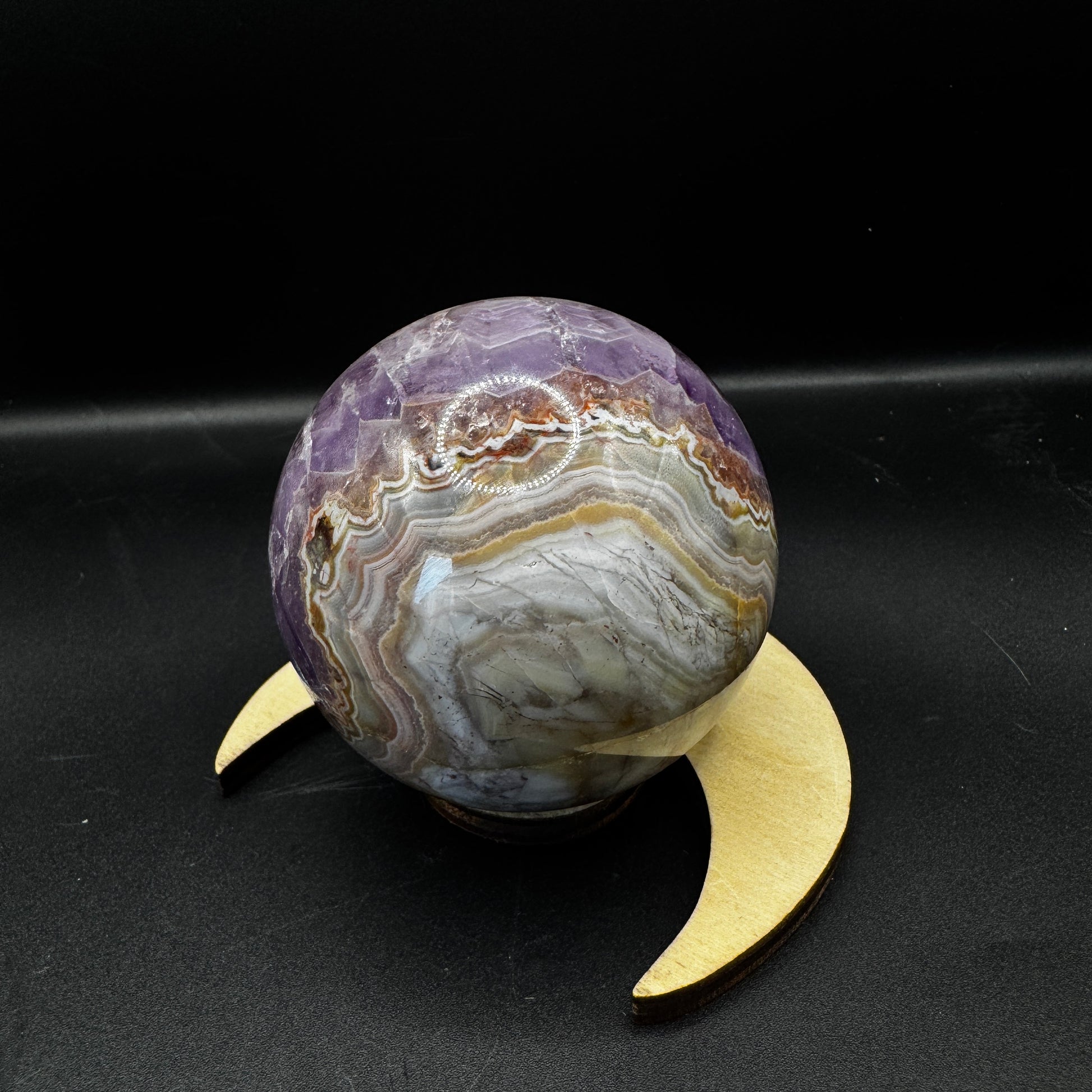 Mexican Agate Amethyst Sphere
