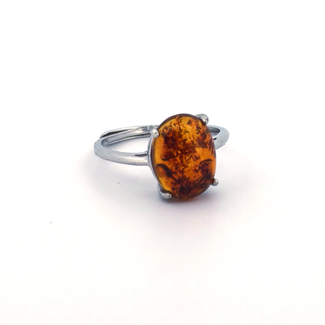 Amber S925 Adjustable Ring