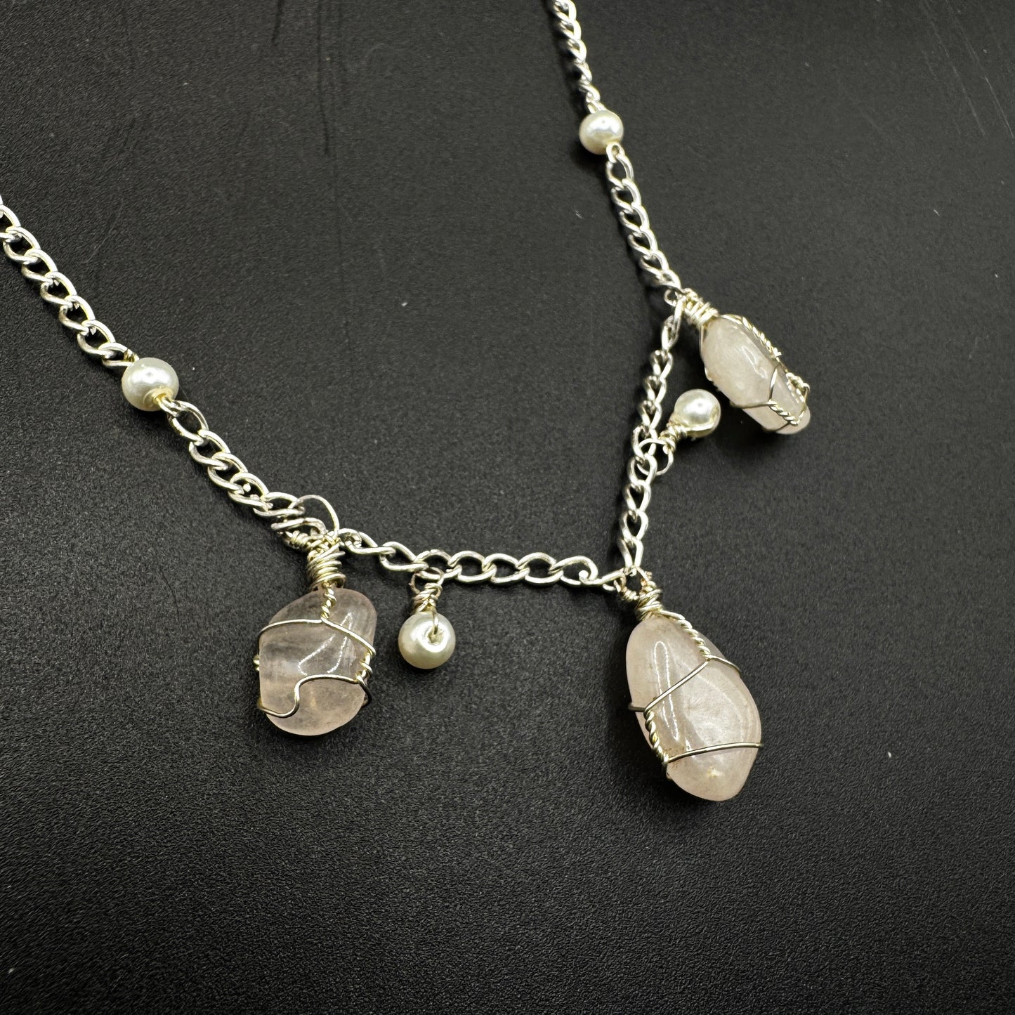 Handmade Rose Quartz Choker