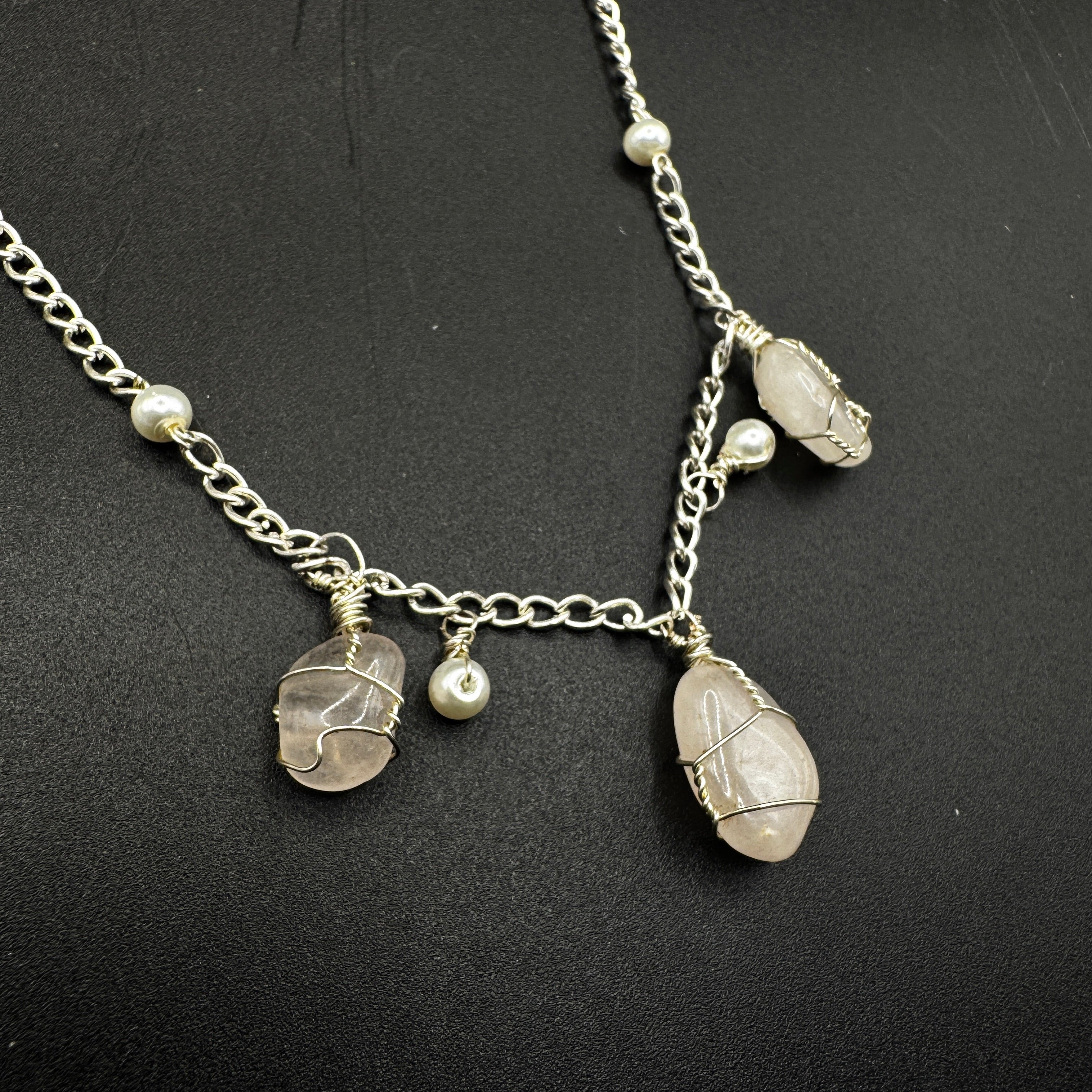 Handmade Rose Quartz Choker