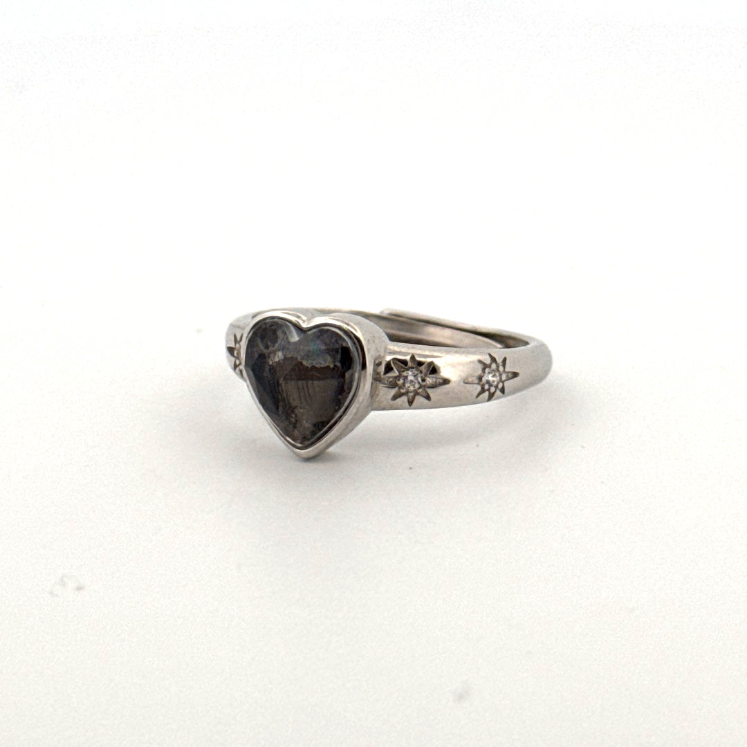 Muonionalusta Heart S925 Adjustable Ring