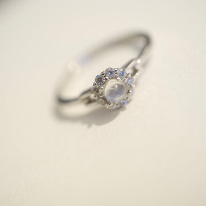 Moonstone S925 Adjustable Ring