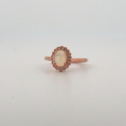 Opal S925 Certified Adjustable Ring