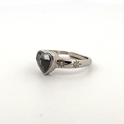 Muonionalusta Heart S925 Adjustable Ring