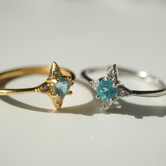 Apatite S925 High Grade Adjustable Ring • Confidence • Expression • Peace