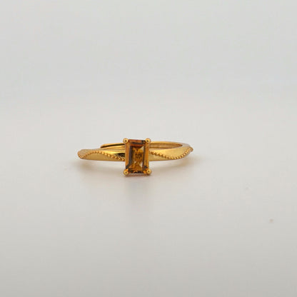 Citrine S925 Adjustable Ring