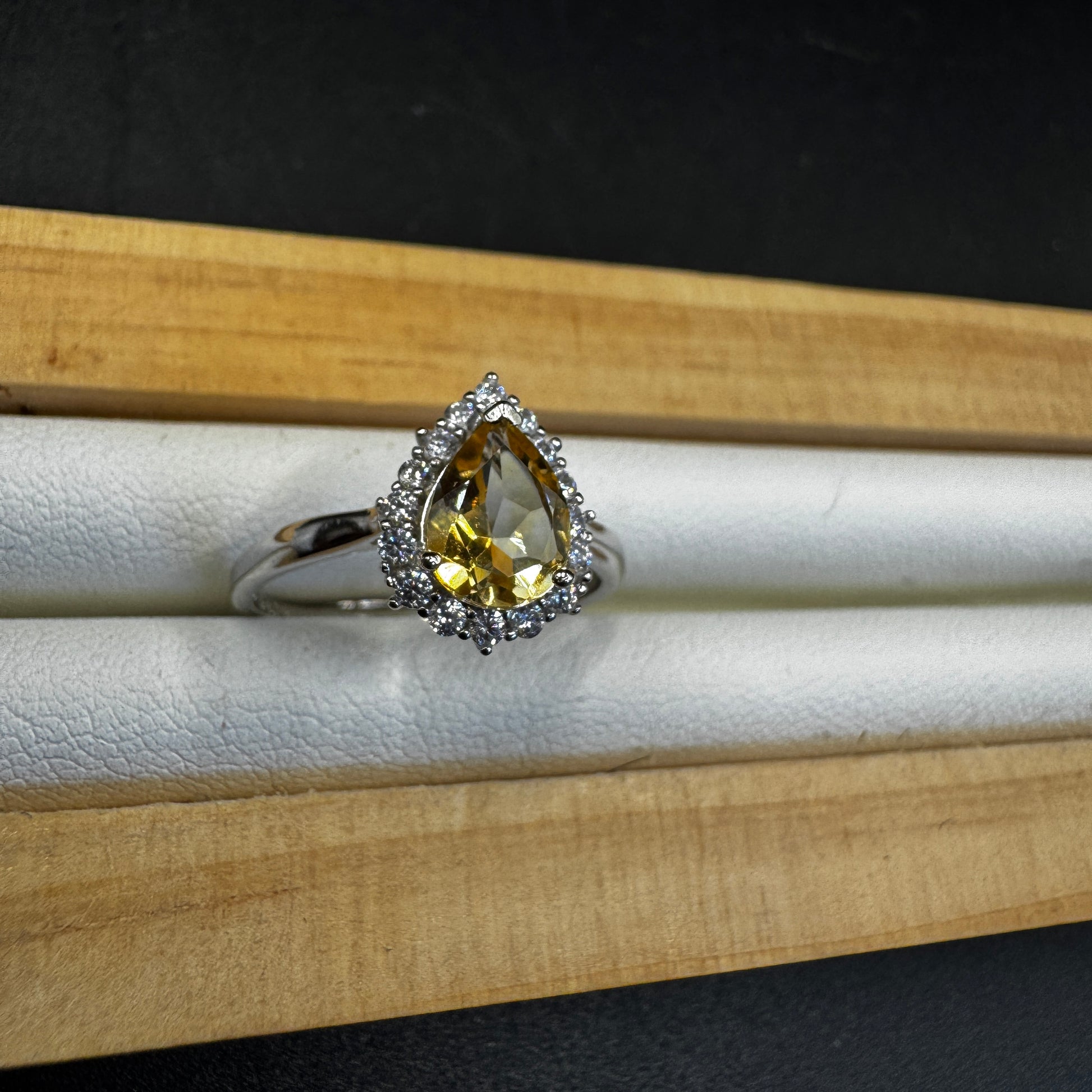 Citrine S925 Adjustable Ring