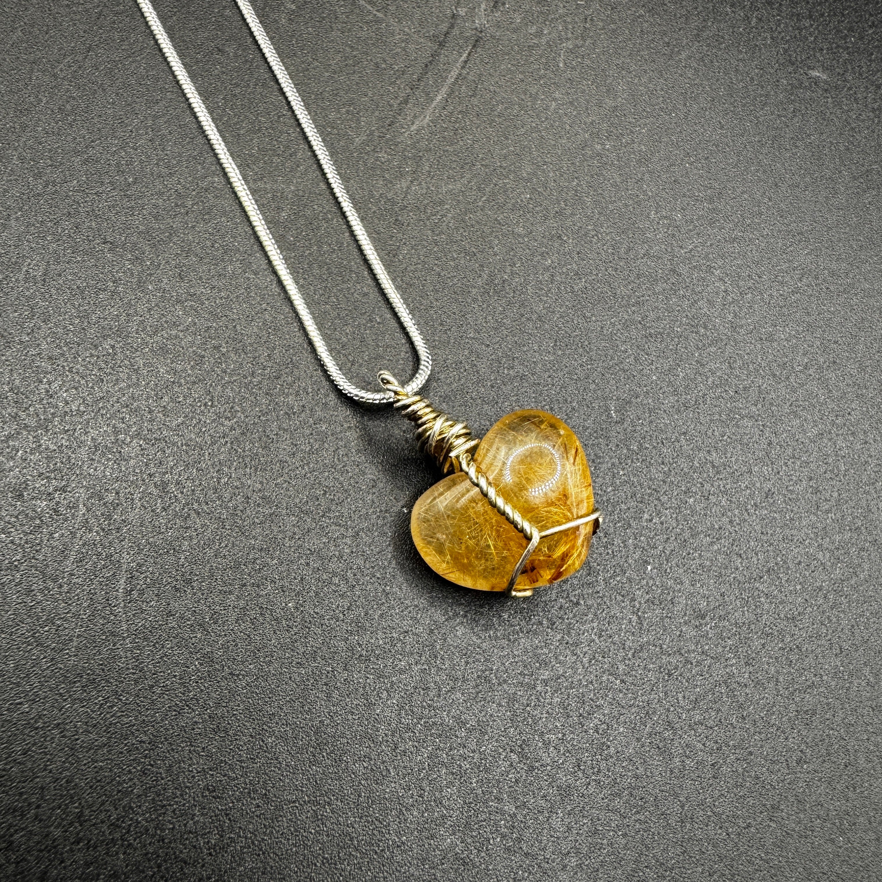 Handmade Golden Rutile Necklace
